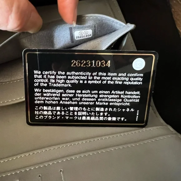 CHANEL Gray Quilted Chevron LeBoy Lambskin Long Wallet Clutch - Picture 12 of 15